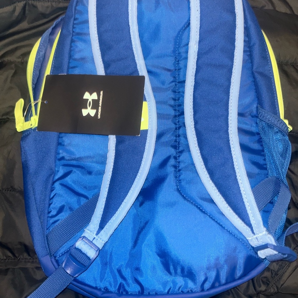 Under Armour Vibrant Blue Backpack with White Logo - Picture 2 of 4